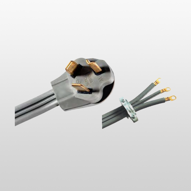 LA008A Cable para secadora de 3 polos y 3 hilos 10-30, cable plano