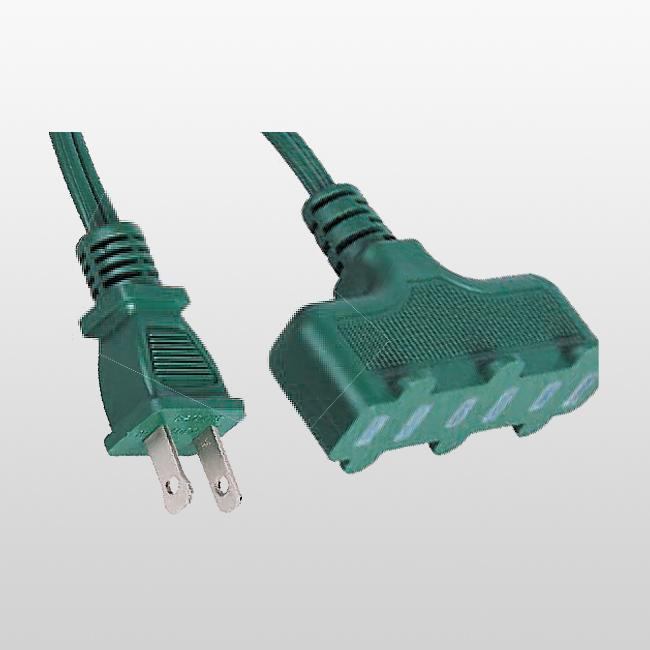 LA001A/LA002T Cables de extensión de 2 conductores de 3 salidas 1-15P Adecuado para usar con electrodomésticos para exteriores Almacenar en interiores mientras no esté en uso