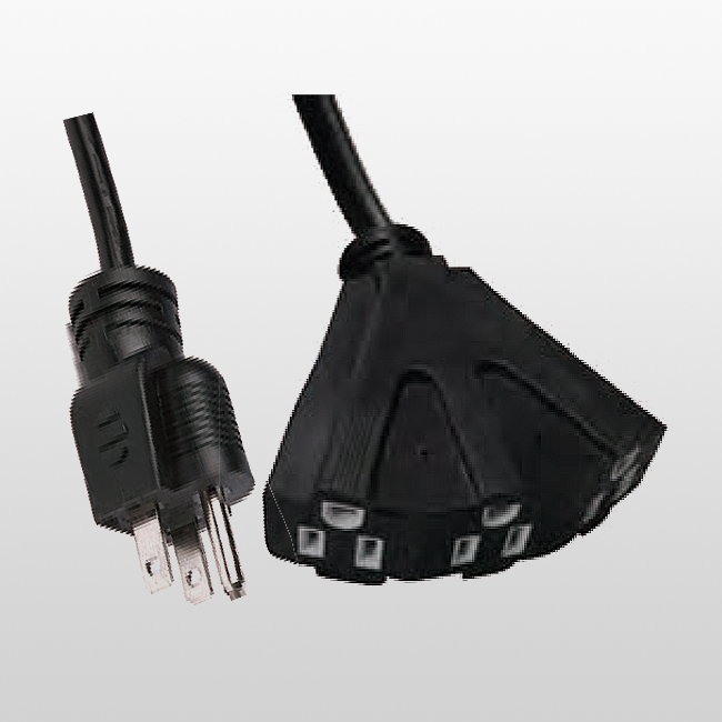 LA004H/LA052H LA082A Cables de extensión de 3 conductores y 3 salidas 5-15P 15A 125V~