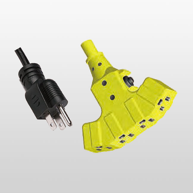 LA004H/LA052Q Juego de cables de 3 conductores y 4 tomacorrientes con protector contra sobrecorriente 5-15