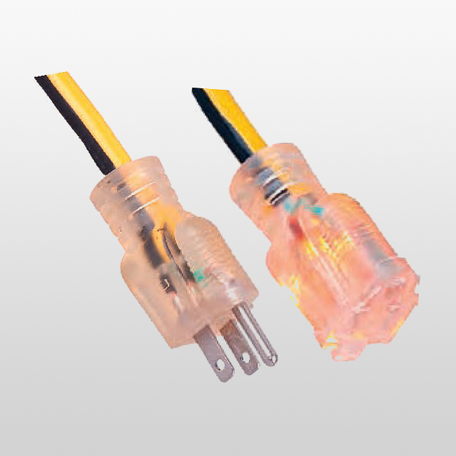 LA004I/LA005G LA079A Cables de extensión de salida única de 3 conductores con luz 5-15P 15A 125V~