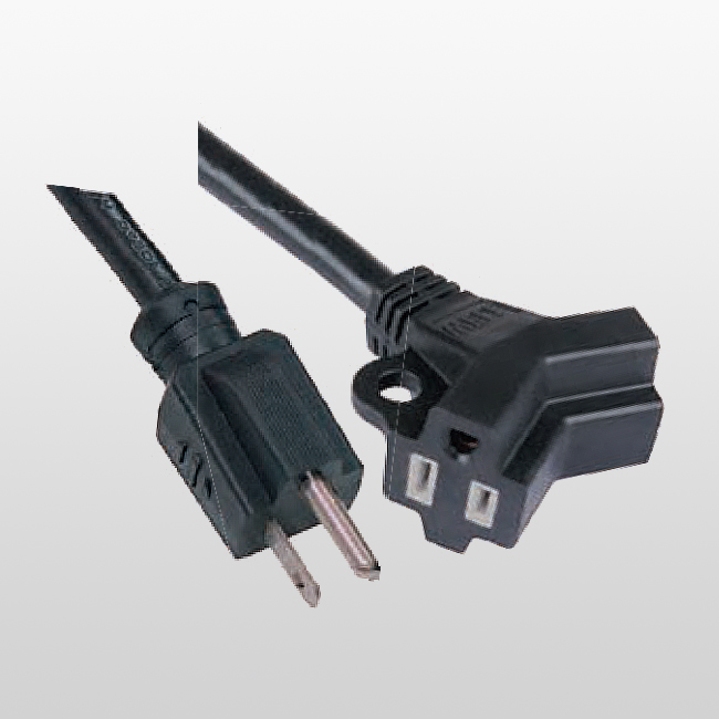 LA004K/LA005T Cables de extensión de 3 conductores y 2 salidas 5-15P 15A 125V~