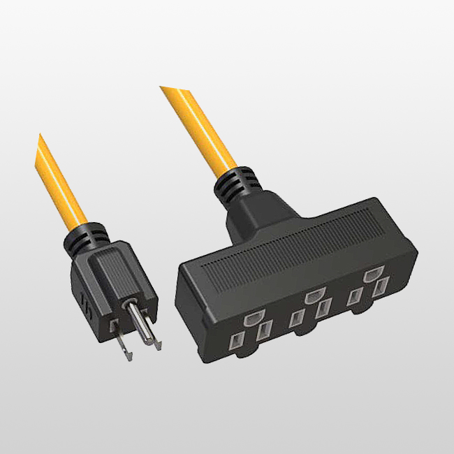 LA004K/LA052FA Cables de extensión de 3 conductores y 3 salidas 5-15P 15A 125V~