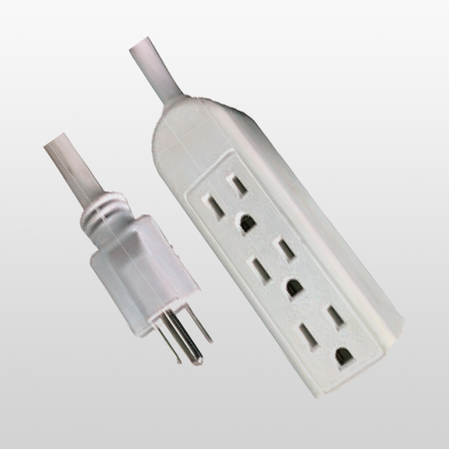 LA004K/LA052S Cable de extensión de 3 conductores de 3 salidas 5-15P 15A 125V