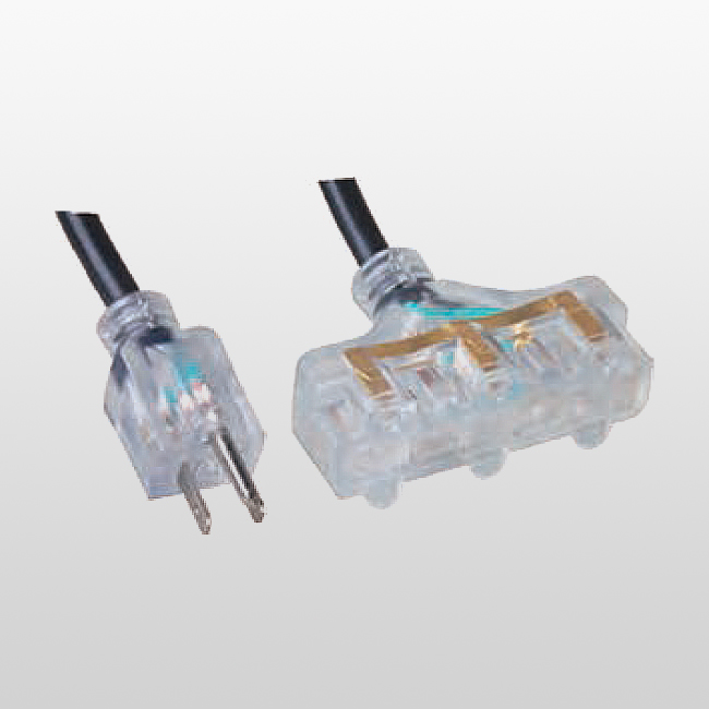 LA004L/LA052FA Cables de extensión de 3 conductores y 3 salidas 5-15P 15A 125V~