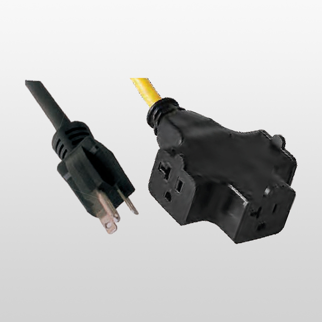 LA007E/ LA520LA Juego de cables de 3 conductores y 3 tomacorrientes con 5-20