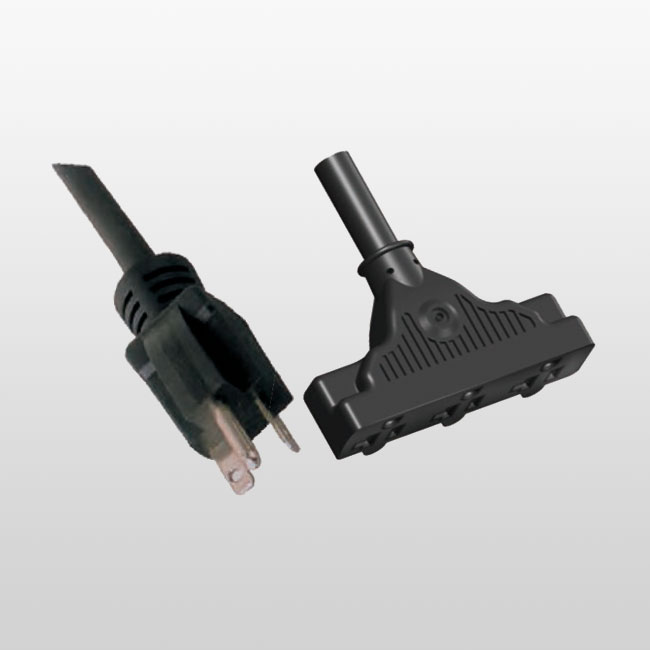 LA007E/LA520T Juego de cables de 3 conductores y 3 tomacorrientes 5-20
