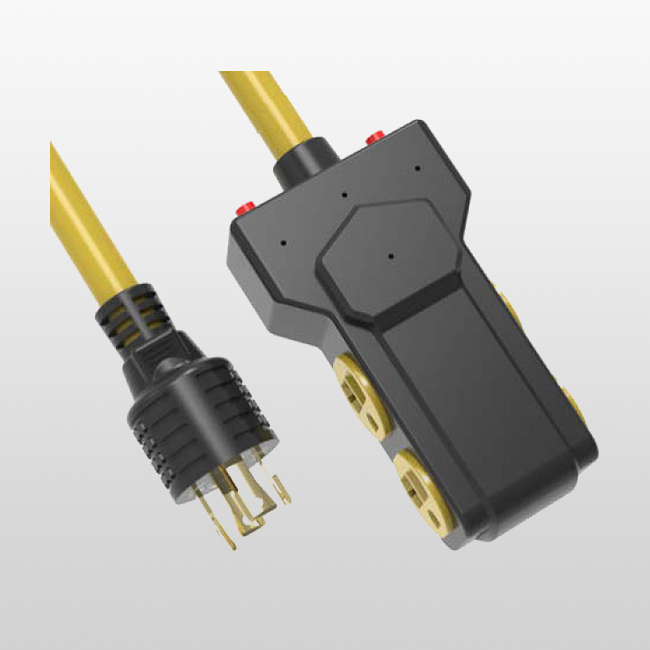 LA047B/LA052N Juego de cables de 4 tomacorrientes y 4 conductores 5-20 con protector contra sobrecorriente 5-20
