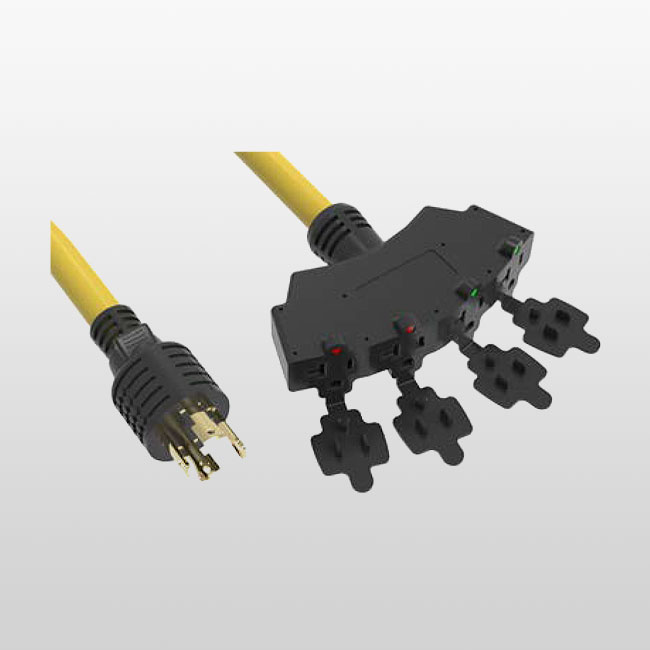 LA047B/LA052QD Juego de cables de 4 conductores y 4 salidas 5-20