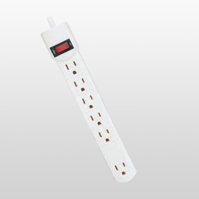 LPU5+1CS Grifo de alimentación para electrónica doméstica de 6 salidas