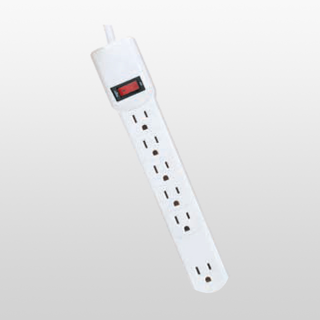 LPU5+1DS Protector contra sobretensiones para dispositivos electrónicos domésticos de 6 salidas