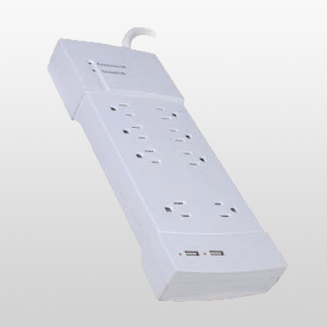 LPU6+2US Grifo de alimentación para electrónica doméstica de 8 salidas
