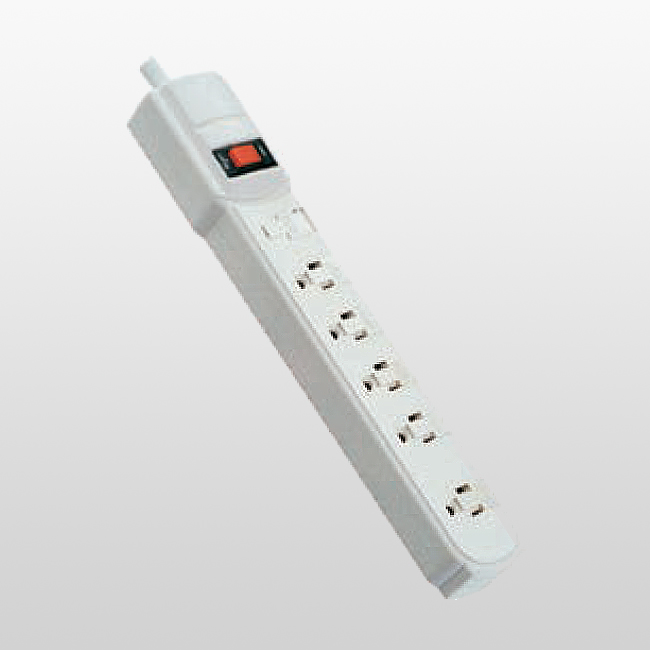 LPU6B Grifo eléctrico de 6 salidas para electrónica doméstica con cubiertas de salida deslizantes de seguridad 5 salidas estándar 1 salida espaciada por adaptador