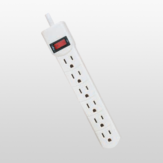 LPU6C Grifo de alimentación para electrónica doméstica de 6 salidas