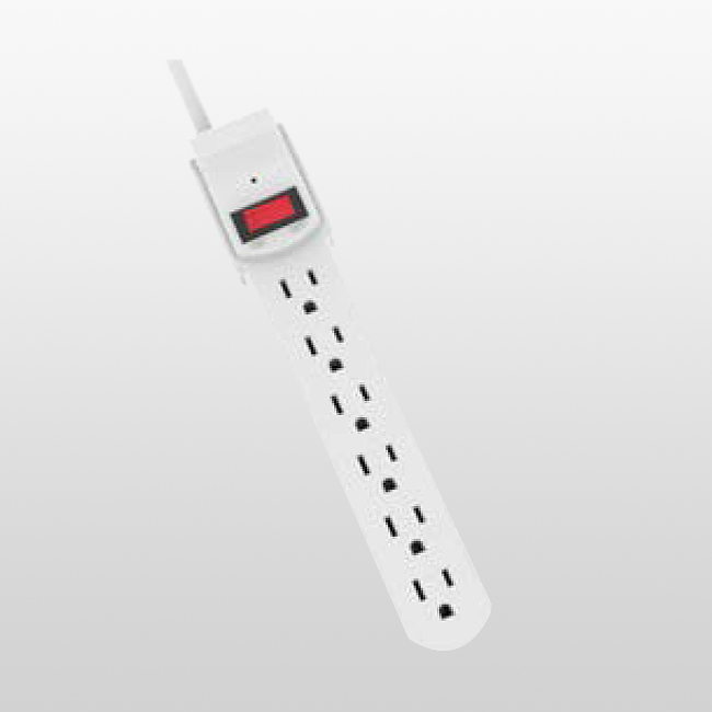 LPU6CSA Grifo de alimentación para electrónica doméstica de 6 salidas