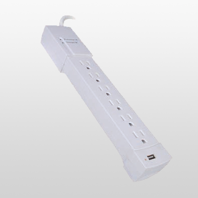 LPU6US Grifo de alimentación para electrónica doméstica de 6 salidas