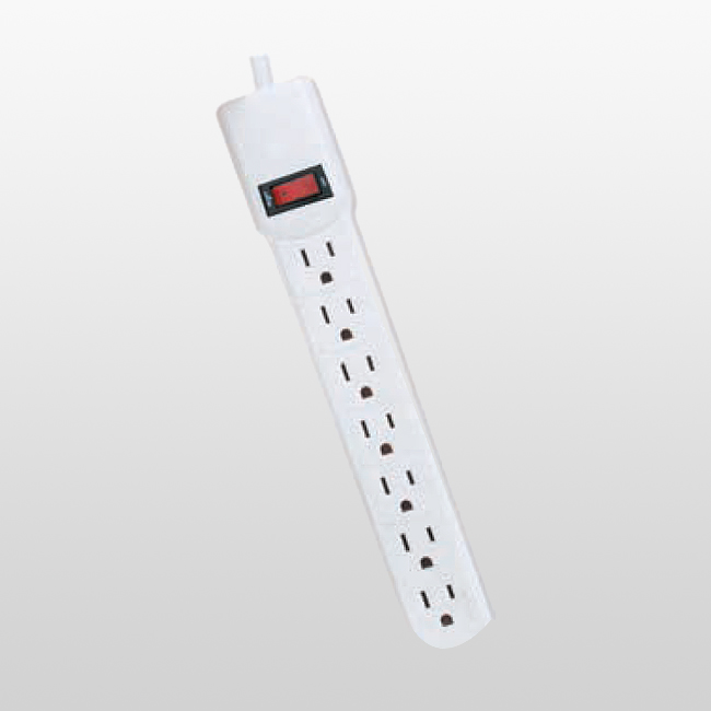 LPU7D Grifo de alimentación para electrónica doméstica de 7 salidas