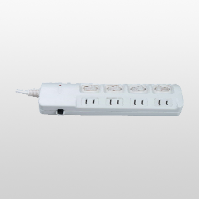 LPJ04KS Grifo eléctrico reubicable de 4 salidas con interruptor y luz indicadora